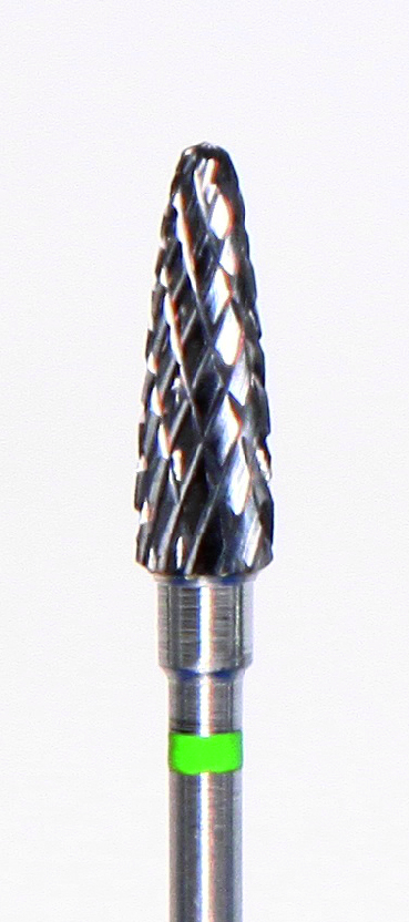 Фреза ATRI ТВС F040DC, конус закругленный, 4мм, двойная насечка, крупная абразивн. от магазина Stom-Prof