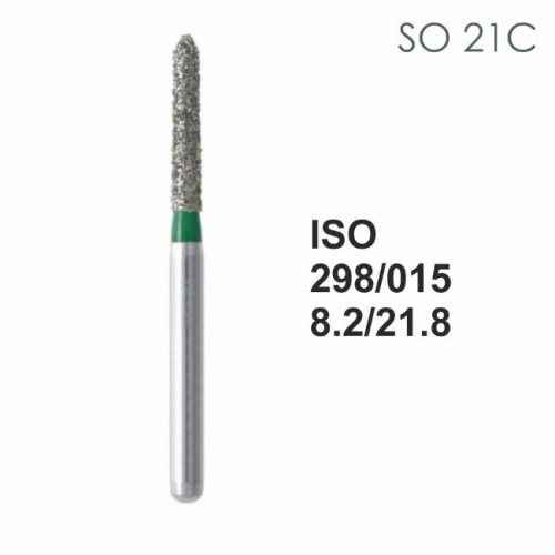 Бор алмазный MANI SO-21C по ISO 298, торпеда ,015 х 8,2 х 21.8 мм, зернистость C, 5 штук от магазина Stom-Prof