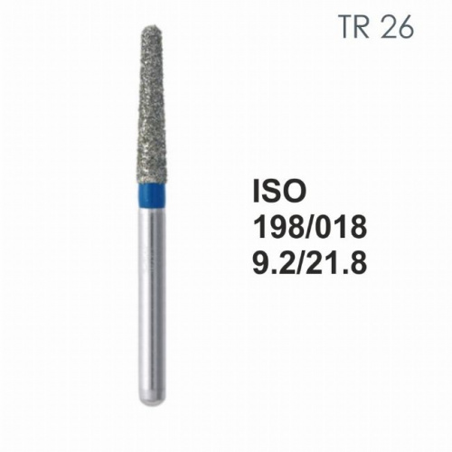 Бор алмазный MANI TR-26 по ISO 198, конус ,018 х 9.2 х 21.8 мм, зернистость S, 5 штук от магазина Stom-Prof