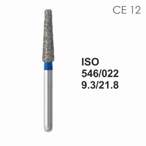Бор алмазный MANI CE-12 по ISO 546, конус ,022 х 9.3 х 21.8 мм, зернистость S, 5 штук от магазина Stom-Prof