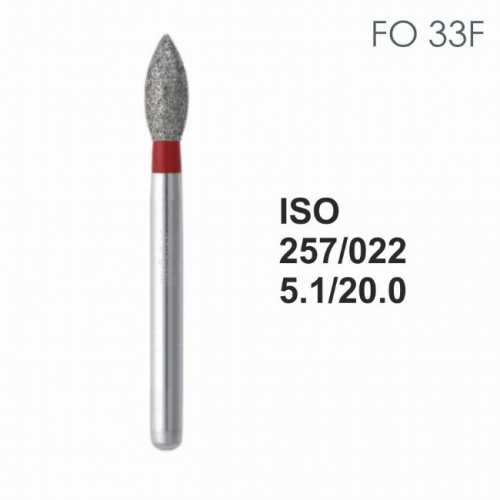 Бор алмазный MANI FO-33F по ISO 257, почка ,022 х 5.1 х 20.0 мм, зернистость F, 5 штук от магазина Stom-Prof