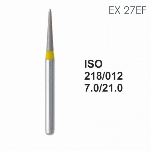 Бор алмазный MANI EX-27EF по ISO 218, конус ,012 х 7.0 х 21.0 мм, зернистость EF, 5 штук от магазина Stom-Prof