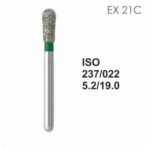 Бор алмазный MANI EX-21C по ISO 237, груша ,022 х 5.2 х 19.0 мм, зернистость C, 5 штук от магазина Stom-Prof