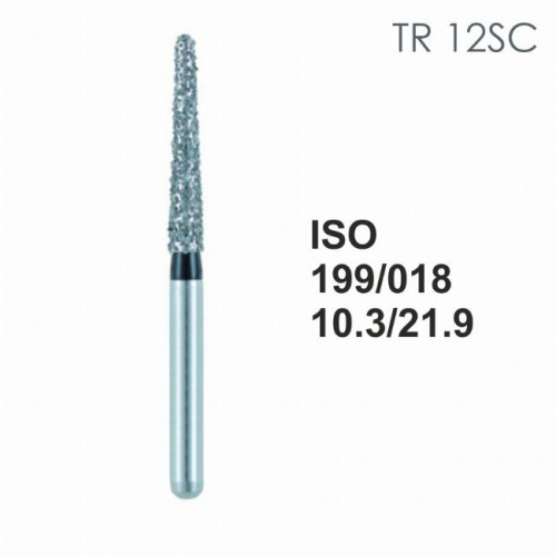 Бор алмазный MANI TR-12SC по ISO 199, конус ,018 х 10.3 х 21.9 мм, зернистость SC, 5 штук от магазина Stom-Prof