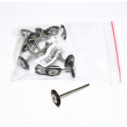 Щёточка Songjiang Sheshan натуральная щетина, серая, мягкая, диаметр 15мм, 12шт. от магазина Stom-Prof