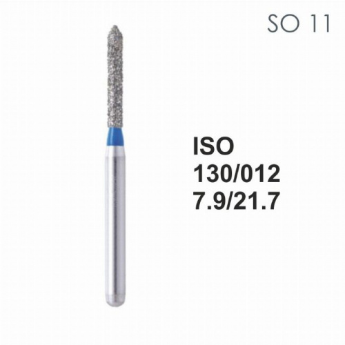 Бор алмазный MANI SO-11 по ISO 130, цилиндр ,012 х 7.9 х 21.7 мм, зернистость S, 5 штук от магазина Stom-Prof