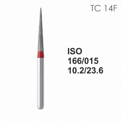 Бор алмазный MANI TC-14F по ISO 166, конус ,015 х 10.2 х 23.6 мм, зернистость F, 5 штук от магазина Stom-Prof
