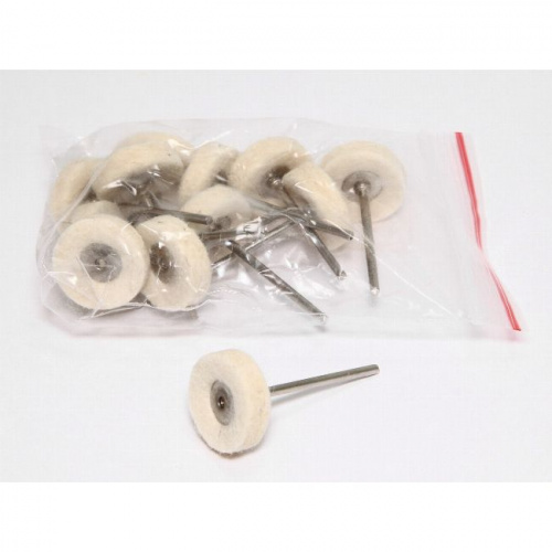 Фильц зуботехнический Sheshan Brush войлочный жёсткий, на дискодержателе, диаметр 22мм, 12шт от магазина Stom-Prof