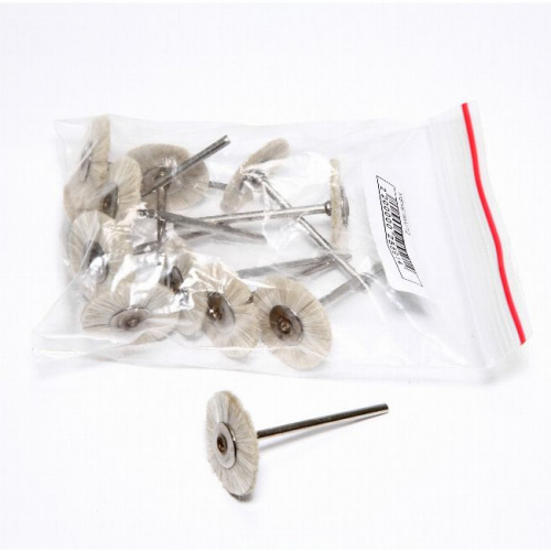 Щёточка Songjiang Sheshan натуральная щетина, белая, экстра мягкая, диаметр 22мм, 12шт. от магазина Stom-Prof