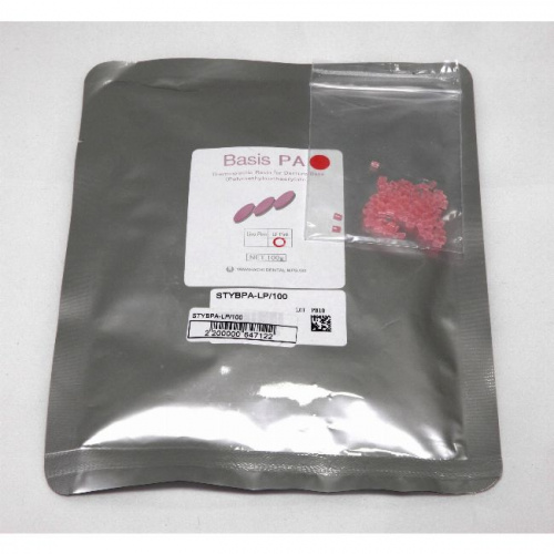 Пластмасса базисная Basis PA полиметилметакрилатная, для термо-пресса, цвет Live Pink, 100 г. от магазина Stom-Prof