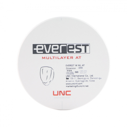 Диск циркониевый Everest Multilayer AT, многослойный, размер 98х25мм, оттенок C3, UNC Inc (Корея) UNC Everest Multilayer от магазина Stom-Prof