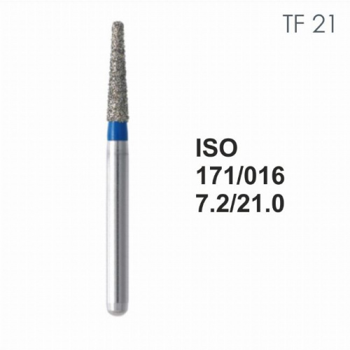 Бор алмазный MANI TF-21 по ISO 171, конус ,016 х 7.2 х 21.0 мм, зернистость S, 5 штук от магазина Stom-Prof