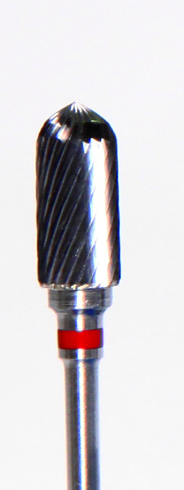 Фреза ATRI ТВС C060SM, цилиндр закругленный, 6мм, одинарная насечка, мелкая абразивн. от магазина Stom-Prof