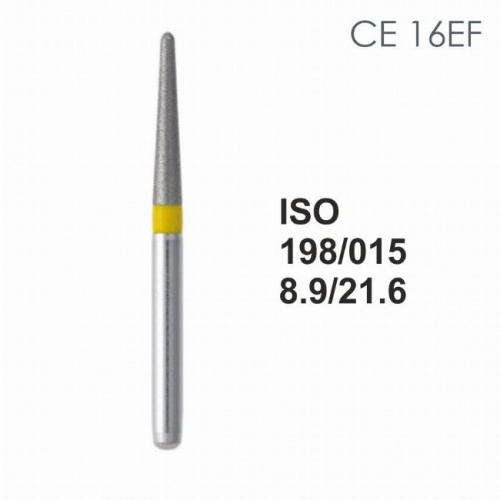 Бор алмазный MANI CE-16EF по ISO 198, конус ,015 х 8.9 х 21.6 мм, зернистость EF, 5 штук от магазина Stom-Prof