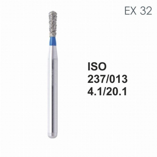 Бор алмазный MANI EX-32 по ISO 237, груша ,013 х 4.1 х 20.1 мм, зернистость S, 5 штук от магазина Stom-Prof
