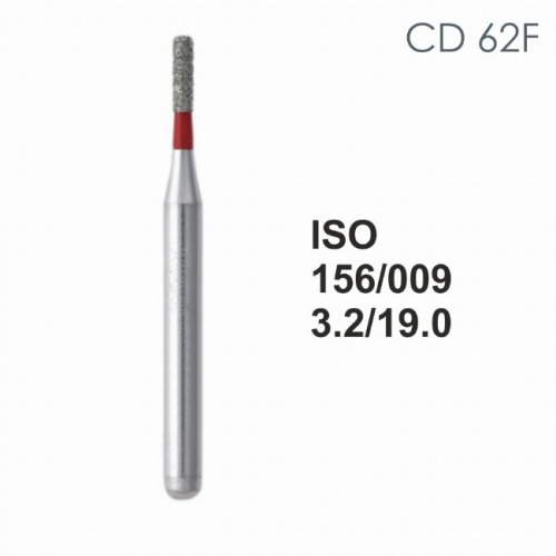 Бор алмазный MANI CD-62F по ISO 156, цилиндр,009 х 3.2 х 19.0 мм, зернистость F, 5 штук от магазина Stom-Prof