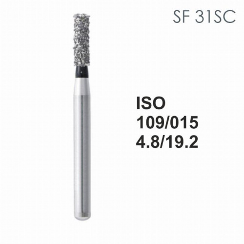 Бор алмазный MANI SF-31SC по ISO 109, цилиндр ,015 х 4.8 х 19.2 мм, зернистость SC, 5 штук от магазина Stom-Prof