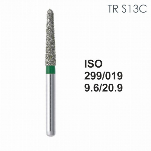 Бор алмазный MANI TR-S13C по ISO 299, торпеда ,019 х 9.6 х 20.9 мм, зернистость C, 5 штук от магазина Stom-Prof