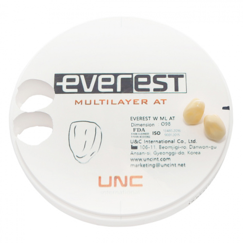 Диск циркониевый Everest Multilayer AT, размер 98х14 мм, оттенок C4, многослойный UNC Everest Multilayer от магазина Stom-Prof