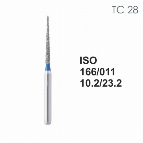 Бор алмазный MANI TC-28 по ISO 166, конус ,011 х 10.2 х 23.3 мм, зернистость S, 5 штук от магазина Stom-Prof