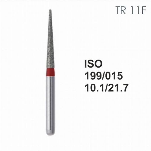 Бор алмазный MANI TR-11F по ISO 199, конус ,015 х 10.1 х 21.7 мм, зернистость F, 5 штук от магазина Stom-Prof