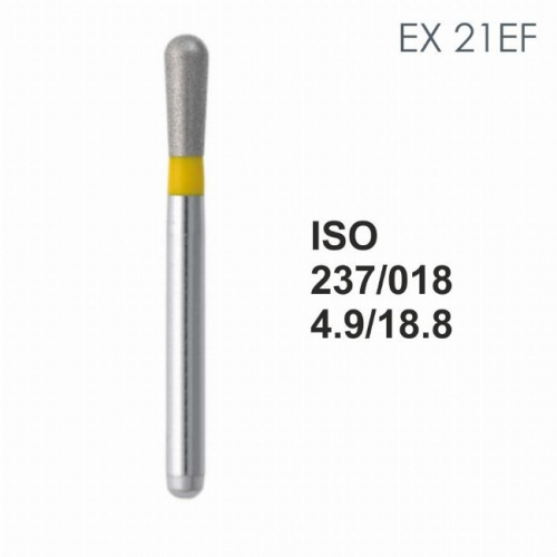 Бор алмазный MANI EX-21EF по ISO 237, груша ,018 х 4.9 х 18.8 мм, зернистость EF, 5 штук от магазина Stom-Prof