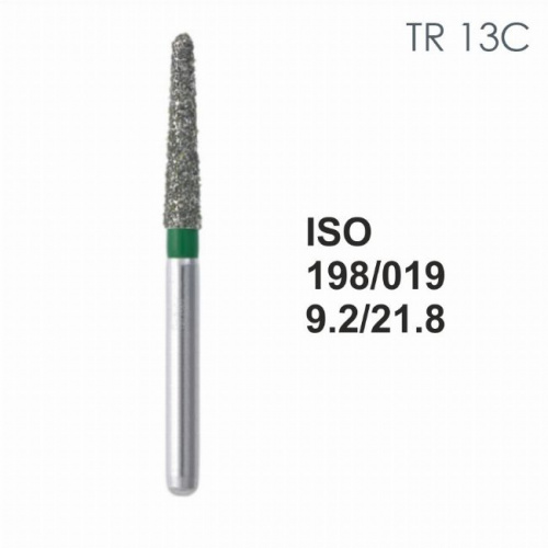 Бор алмазный MANI TR-13C по ISO 198, конус ,019 х 9.2 х 21.8 мм, зернистость C, 5 штук от магазина Stom-Prof