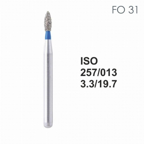 Бор алмазный MANI FO-31 по ISO 257, почка ,013 х 3.3 х 19.7 мм, зернистость S, 5 штук от магазина Stom-Prof