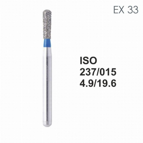 Бор алмазный MANI EX-33 по ISO 237, груша ,015 х 4.9 х 19.6 мм, зернистость S, 5 штук от магазина Stom-Prof