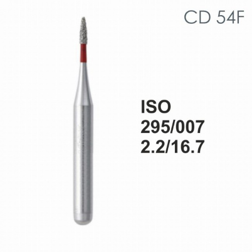 Бор алмазный MANI CD-54F по ISO 295, торпеда, 007 х 2.2 х 16.7 мм, зернистость F, 5 штук от магазина Stom-Prof