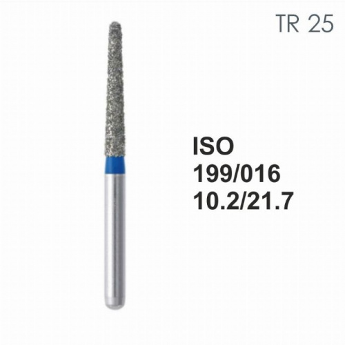 Бор алмазный MANI TR-25 по ISO 199, конус ,016 х 10.2 х 21.7 мм, зернистость S, 5 штук от магазина Stom-Prof
