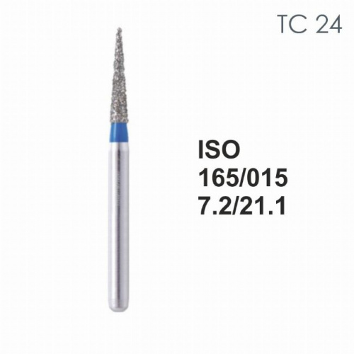Бор алмазный MANI TC-24 по ISO 165, конус ,015 х 7.2 х 21.1 мм, зернистость S, 5 штук от магазина Stom-Prof