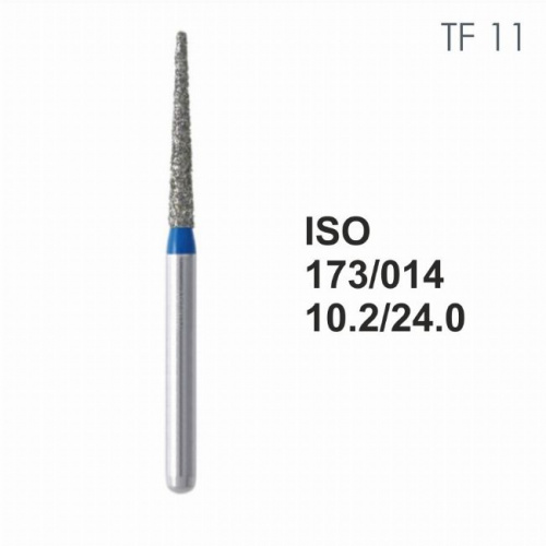 Бор алмазный MANI TF-11 по ISO 173, конус ,014 х 10.2 х 24.0 мм, зернистость S, 5 штук от магазина Stom-Prof