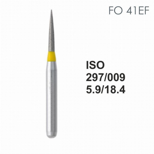 Бор алмазный MANI FO-41EF по ISO 297, торпеда ,009 х 5.9 х 18.4 мм, зернистость EF, 5 штук от магазина Stom-Prof