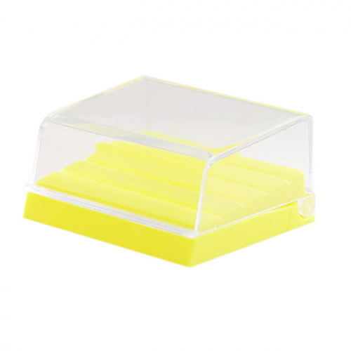 Подставка пластиковая Wuhan для турбинных боров, круглая,с прозрачной крышкой, 24 отверстий, жёлтая. от магазина Stom-Prof