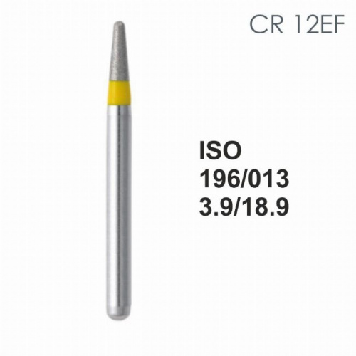 Бор алмазный MANI CR-12EF по ISO 196, конус ,013х 3.9 х 18.9 мм, зернистость EF, 5 штук от магазина Stom-Prof