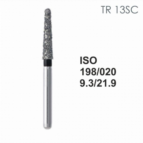 Бор алмазный MANI TR-13SC по ISO 198, конус ,020 х 9.3 х 21.9 мм, зернистость SC, 5 штук от магазина Stom-Prof
