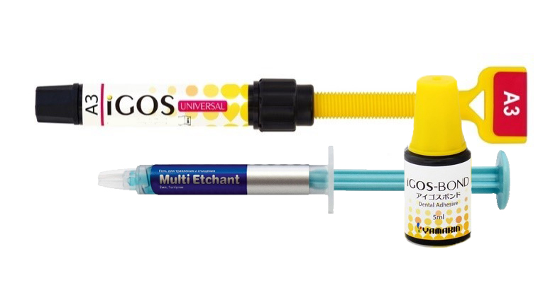Композит пломб. iGOS Universal,4г(2мл),от.:A3-1шт./уп.,iGOS-Bond-1шт./уп.,Multi Etchant-1 шт./уп. от магазина Stom-Prof