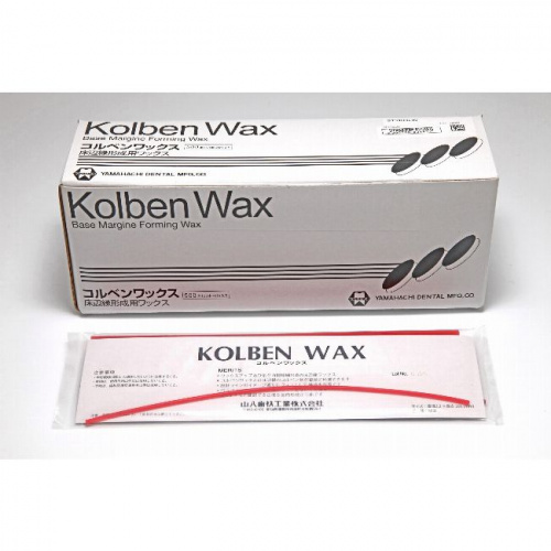 Воск для формирования краёв базиса Kolben Wax, упаковка - 500 прутков, YAMAHACHI (Япония) от магазина Stom-Prof