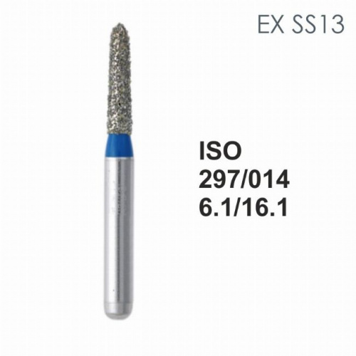 Бор алмазный MANI EX-SS13 по ISO 297, торпеда ,014 х 6.1 х 16.1 мм, зернистость S, 5 штук от магазина Stom-Prof