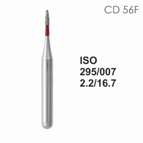 Бор алмазный MANI CD-56F по ISO 295, торпеда,007 х 2.2 х 16.7 мм, зернистость F, 5 штук от магазина Stom-Prof