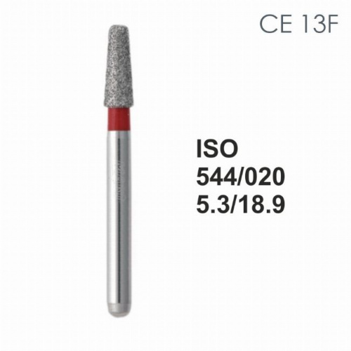 Бор алмазный MANI CE-13F по ISO 544, конус,020 х 5.3 х 18.9 мм, зернистость F, 5 штук от магазина Stom-Prof