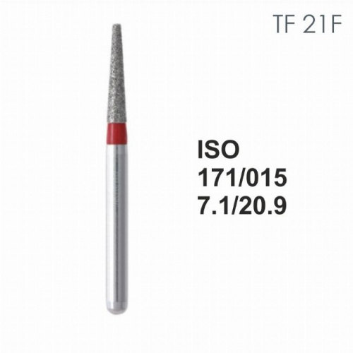 Бор алмазный MANI TF-21F по ISO 171, конус ,015 х 7.1 х 20.9 мм, зернистость F, 5 штук от магазина Stom-Prof