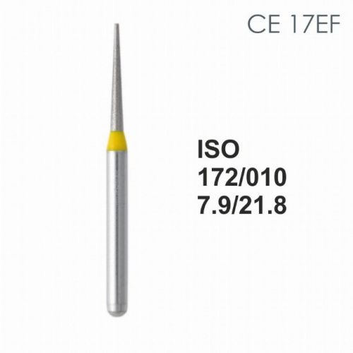 Бор алмазный MANI CE-17EF по ISO 172, конус ,010 х 7.9 х 21.8 мм, зернистость EF, 5 штук от магазина Stom-Prof