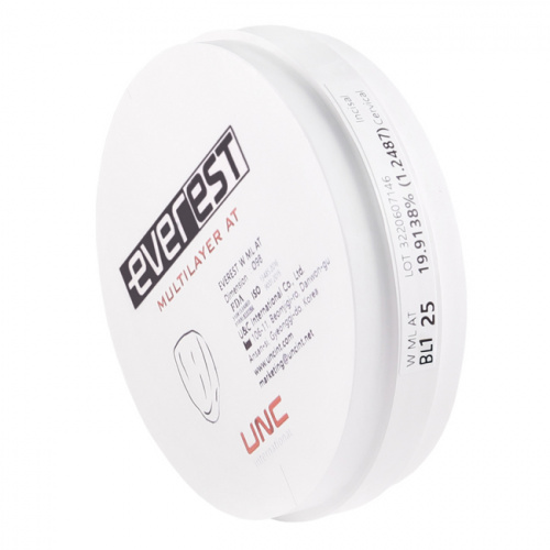 Диск циркониевый Everest Multilayer AT, размер 98х25мм, оттенок BL1, многослойный UNC Everest Multilayer от магазина Stom-Prof