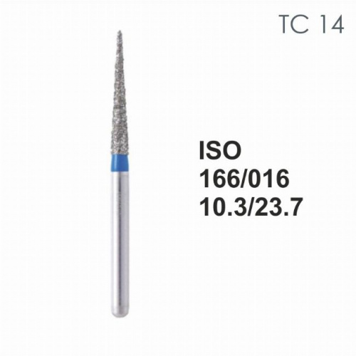 Бор алмазный MANI TC-14 по ISO 166, конус ,016 х 10.3 х 23.7 мм, зернистость S, 5 штук от магазина Stom-Prof