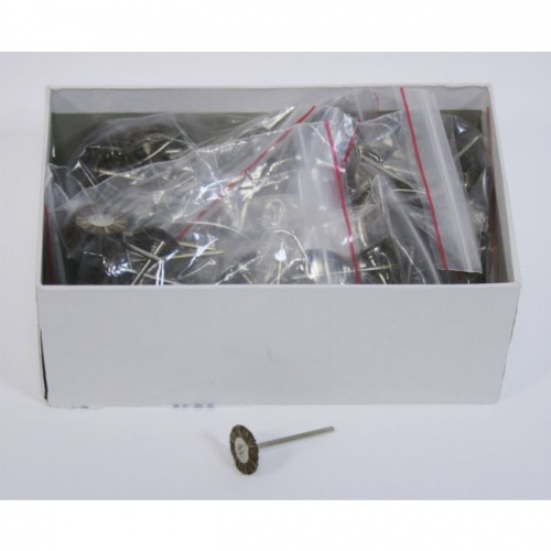 Щёточка Songjiang Sheshan натуральная щетина, коричневая, средней жесткости, диаметр 15мм,144 шт. от магазина Stom-Prof