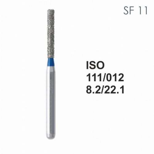 Бор алмазный MANI SF-11 по ISO 111, цилиндр ,012 х 8.2 х 22.1 мм, зернистость S, 5 штук от магазина Stom-Prof