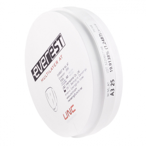 Диск циркониевый Everest Multilayer AT, размер 95х25 мм, цвет A3, многослойный UNC Everest Multilayer от магазина Stom-Prof