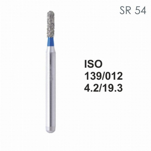 Бор алмазный MANI SR-54 по ISO 139, цилиндр ,012 х 4,2 х 19.3 мм, зернистость S, 5 штук от магазина Stom-Prof
